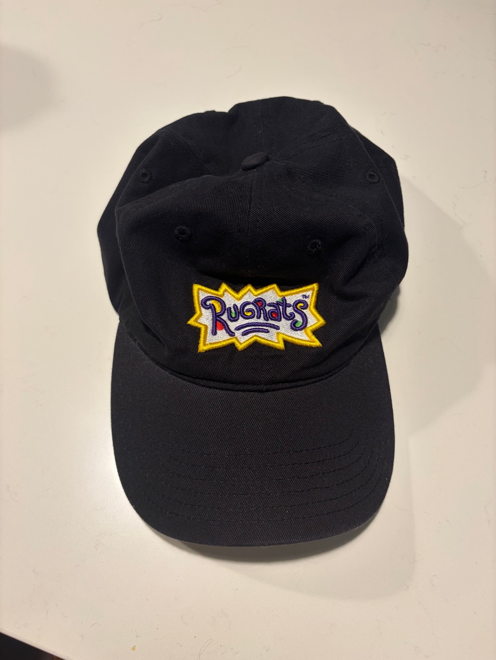 Rugrats Nickelodeon Men's Black Baseball Cap Hat Size OSFA Adjustable Strapback